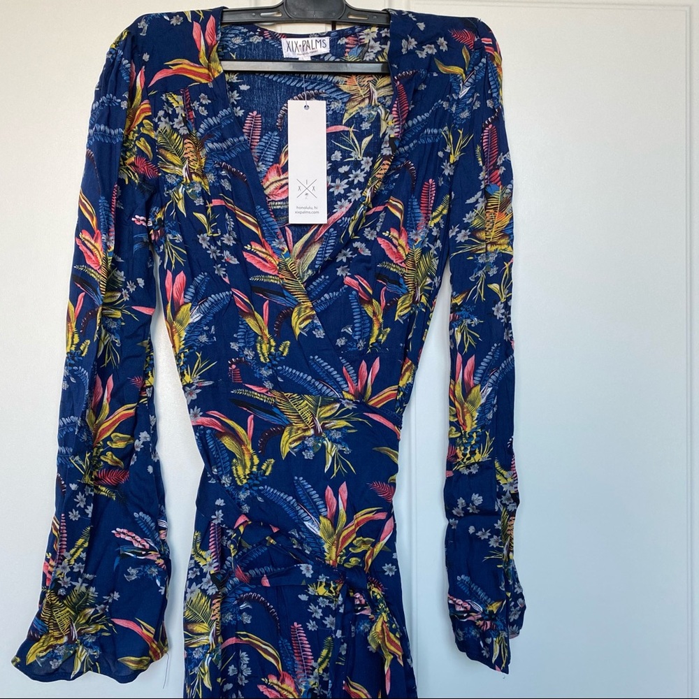 XIX Palms Maxi Wrap Dress
